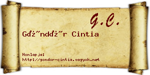 Göndör Cintia névjegykártya